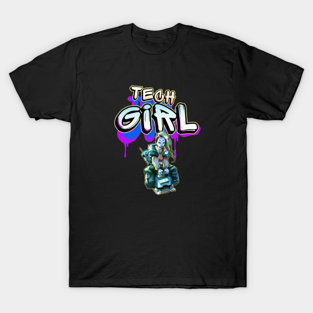 Tech Girl T-Shirt by nansshu29